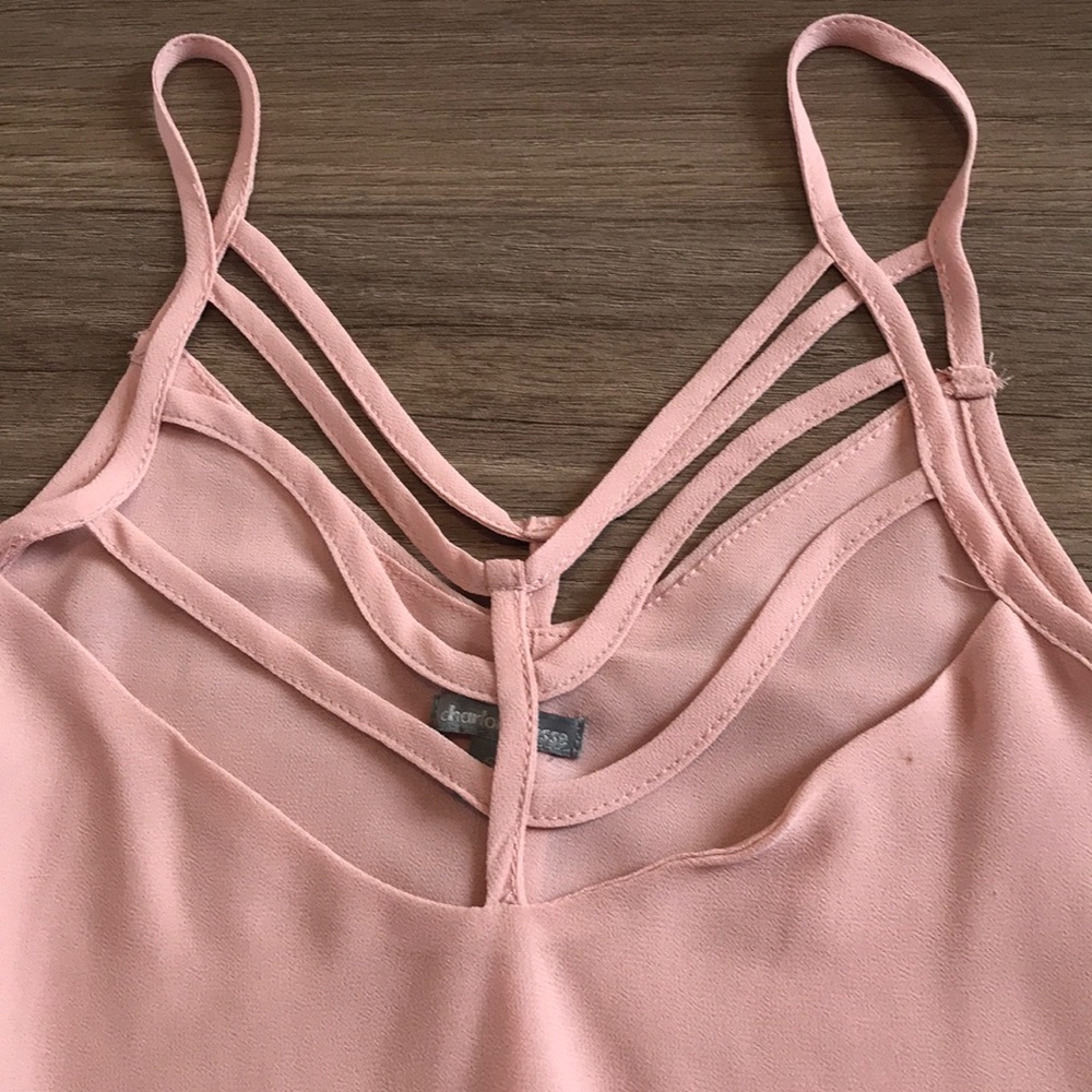 Pink flowy blouse